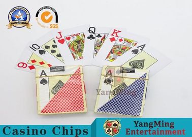 Texas Hold ' Em Poker Gaming Games Casino Playing Cards 3.3mm Thickness
