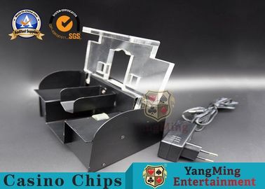 1 - 2 Deck Casino Poker Dedicated Card Shuffler With Metal Iron Transparent Cover
