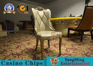 Restaurant / Living Room Simple PU Leather Casino Gaming Chairs With Solid Wood Frame Korean  Hotel