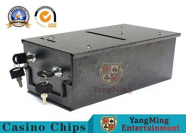 Homestyle Drop Box w / 2 Locks Locking Plate Of Gambling Poker Table To Install