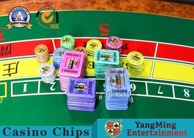 Customized Color 13.56Mhz Rfid Poker Chips Cricular Code 45 / 50 / 55mm