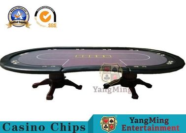10 Player Deluxe Speed Poker Table Poker Table Custom Cloth With Marble Finish