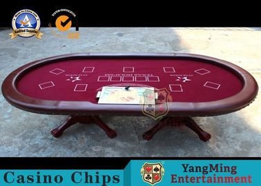 Luxury Texas Holdem 110 Inch Dye Sublimation 10 Seat Poker Table With Dealer Position