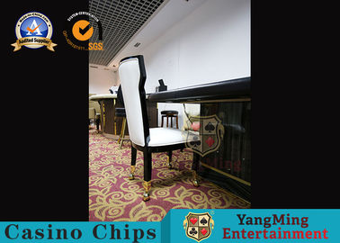 Star Hotel Restaurant Dining Table And Chairs Simple Backrest With Stainless Steel Metal Pulley