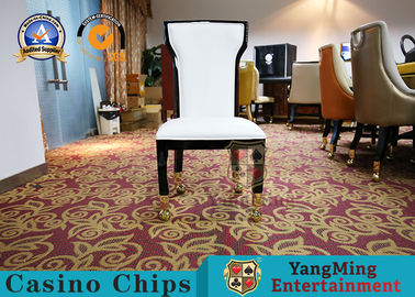 Star Hotel Restaurant Dining Table And Chairs Simple Backrest With Stainless Steel Metal Pulley