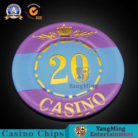 Circular Code 45  /50 / 55mm Ceramic Poker Chips For Gambling Unique
