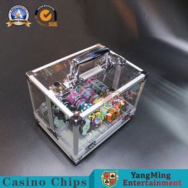 600 pcs Aluminum Clarity Window Casino Poker Chips Carrier With Two Lock