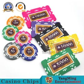 Custom ABS Ceramics Poker Chip Set 10 Gram Club Gaming Stickers Frosted