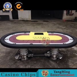 Custom Professional Casino Poker Table  MDF + Wood + PU Material Durable