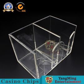 Casino 8 Decks Clear Acrylic Playing Card Discard Holder Dragon Tiger Baccarat Dedicated Two Sides Box