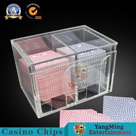 Casino 8 Decks Clear Acrylic Playing Card Discard Holder Dragon Tiger Baccarat Dedicated Two Sides Box