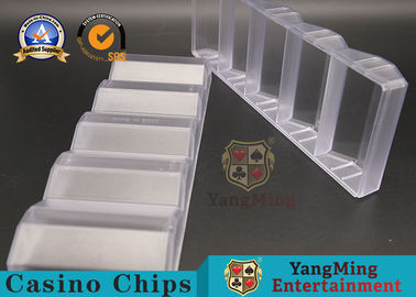 Casino RFID Chips 100 PCS Gambling Chips Display Rack, 40-45mm Poker Chip Tray With Lid YM-CT12