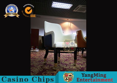 Gambling Club Hotel Wooden Lounge Chair And Table Set Upholstered