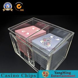 1-8 Decks Acrylic Playing Card Discard Holder Baccarat Dedicated Two Sides Box Fully Transparent