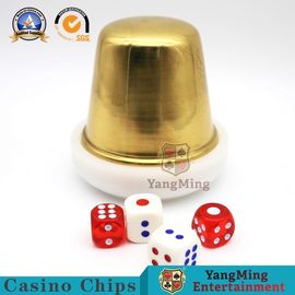 Casino Poker Dedicated Dice Shaker Cup Casino Game Accessories  Iron + Acrylic Material