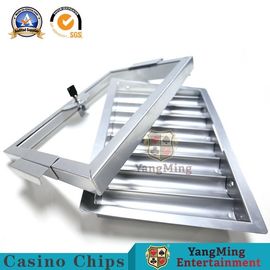 8 / 12 Rows Metal Silvery Casino Chip Tray Baccarat Texes Customize Luxury Roulette Wheels Blackjack Table Float