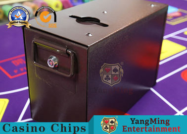Official Cash Tip Poker Chips Toke Box / Casino Drop Box With Locks Gambling Table Accessories
