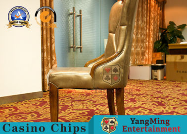 Fixed Armrest Modern Casino Gaming Chairs / Solid Wood Dining Chair