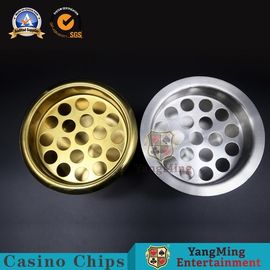 Gambling Table Metal Ashtray Gold Silver Color Table Accessories Water Cup With Cover