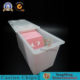 Full Matte Covered Acrylic Gift Box Casino 8 Deck Playing Cards Discard Holder
