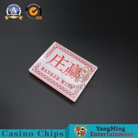Gambling Table Baccarat Poker Games Win Button Acrylic Plastic Red Blue Games Marker Factory Design Custom Accessories