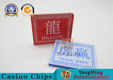 94*70*11mm Baccarat Markers Dragon Tiger Gambling Casino Table Cards Printed Poker Dealer Button
