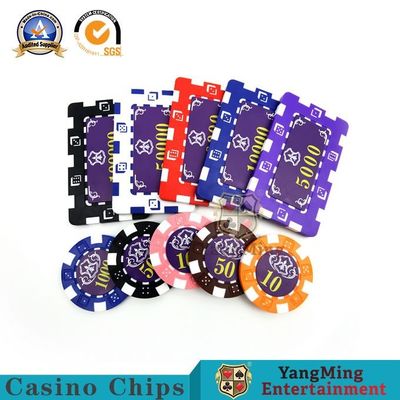 760 Pcs Texas Hold 'Em Game Core Anti-Counterfeit Chip Currency American ABS Clay Poker Fancy Chip Set Factory Set Spot