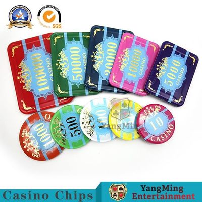 Anti Counterfeit Texas Hold 'Em Hot Stamping Plastic Chip Set