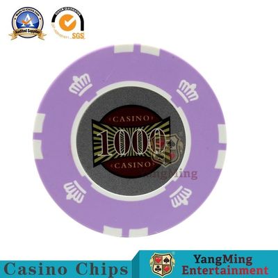 Gambling Club Casino Poker Chip Set ABS Clay Plastic Metal Core