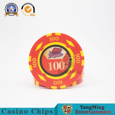 600 Pieces 12g Iron Core Clay Poker Chip Set ABS Texas Hold'Em Digital Sticker Code
