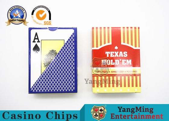 Waterproof PVC Plastic Playing Cards For Texas Hold'Em Game Double Sided Frosted