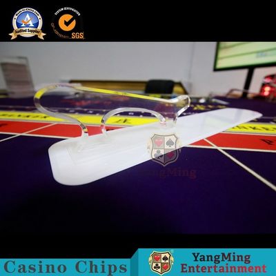 Poker Solitaire Acrylic Casino Table Accessorie Coin Conveyor