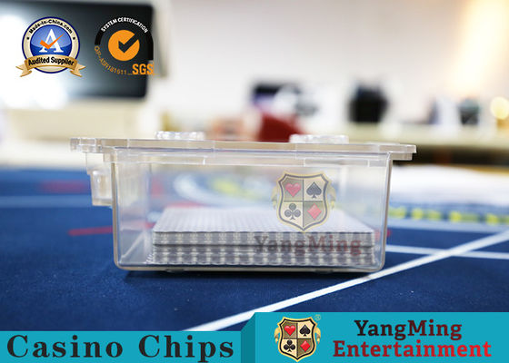 Fully Transparent Thick Acrylic Poker Card Box Casino Table Top