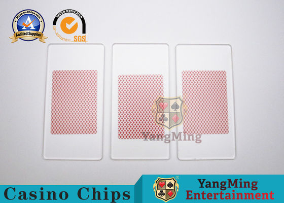 Translucent Casino Game Accessories Rectangular Acrylic Plate Coin Poker Card