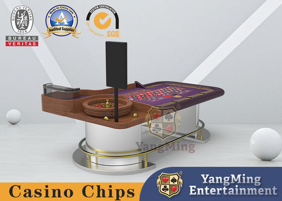 32Inch PU Leather Semi Disc Roulette Poker Table With Fireproof Board