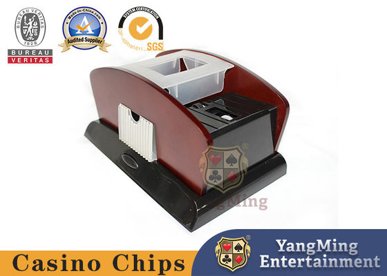 Plastic Casino Shuffling Machine 2 Sets Playing Cards Wooden No. 5 Battery Poker Entertainment Shuffler