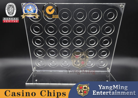 5 Rows Shelf Challenge Coin Display Stand Poker Chip Rack Holder