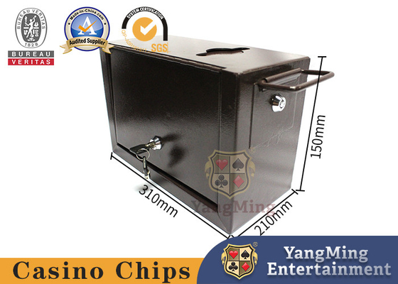 Customized  Full Metal Iron Casino Poker Table Coin Box , Casion Tip Money Box