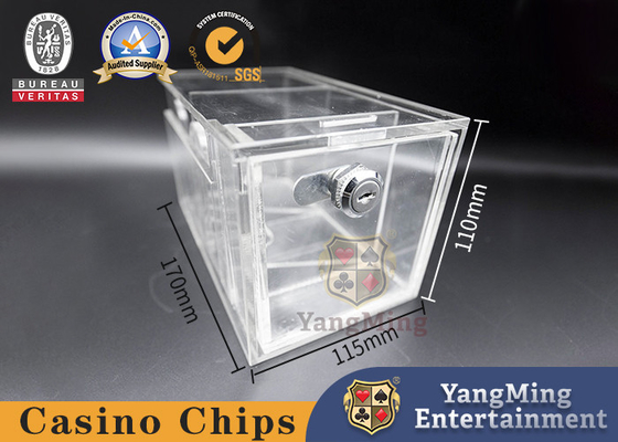 Standard 8 Pairs Poker Transparent Acrylic Lockable Poker Discard Holder