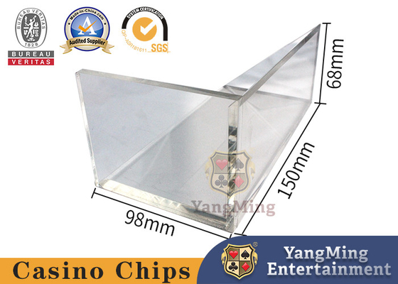 Fully Transparent 8 Sets Custom Triangle Casino Chip Holder