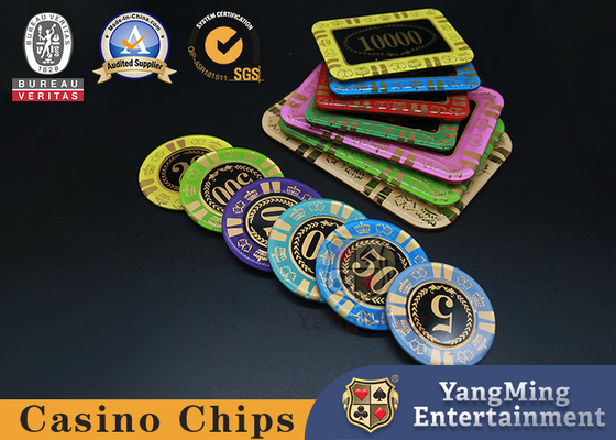 Acrylic Crystal Casino Poker Chips With Screen Printing Pattern