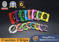 Baccarat Dragon Tiger Casino Poker Chips Customized Acrylic Hot Gold Tiger With UV