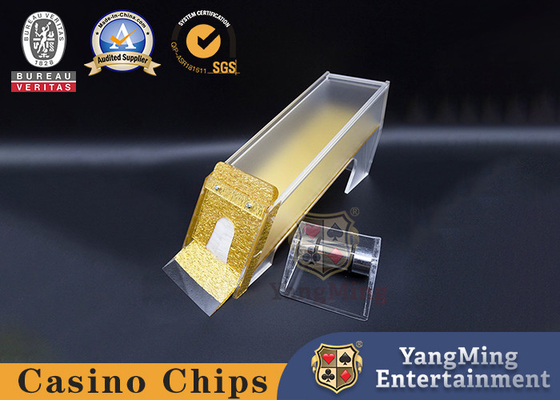 Buy Custom Card Dealer Shoe Texas Poker Baccarat Polished Gold 8 Deck Poker Casino Table Dealer online manufacture