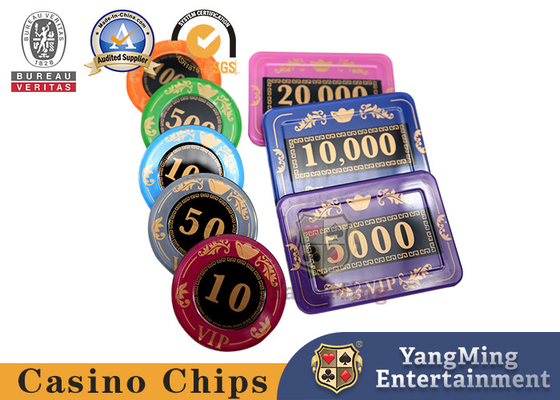 Buy 760 Pieces Baccarat Poker Chips Set With UV Mark Acrylic Crystal Screen Printing online manufacture