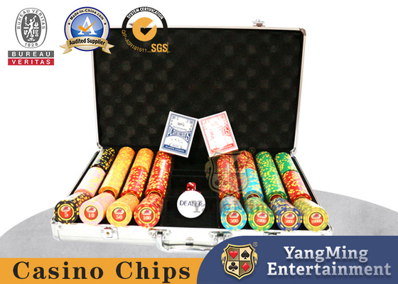Buy Customized 600 Pieces Club Chips Texas Poker Table Game Chips Set Aluminum Alloy Box online manufacture