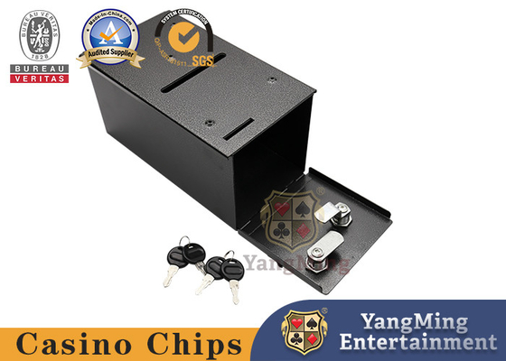 Buy Baccarat Texas Casino Poker Table Game Metal Lock Discarded Card Tip Box online manufacture