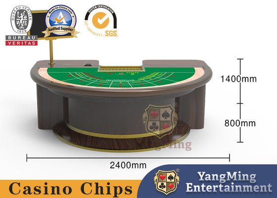 Buy 7 Person Baccarat Gambling Table Green Tablecloth Step Poker Game Table online manufacture