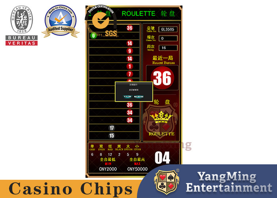 International Casino Roulette Poker Table Roadmap System Software High Definition Display