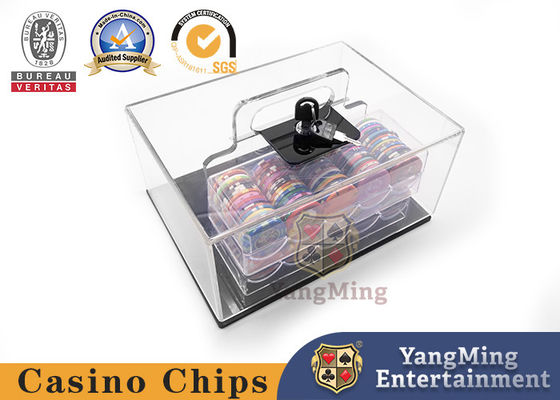 Buy Acrylic Baccarat Casino Table Poker Chip Box With Lock Handheld online manufacture