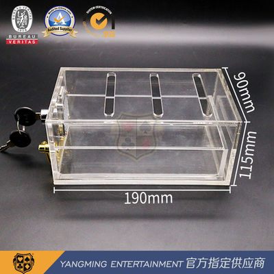 Buy Baccarat Acrylic Waste Card Box Fully Transparent With Lock 8 Pairs Of Poker Card Cutting Box online manufacture